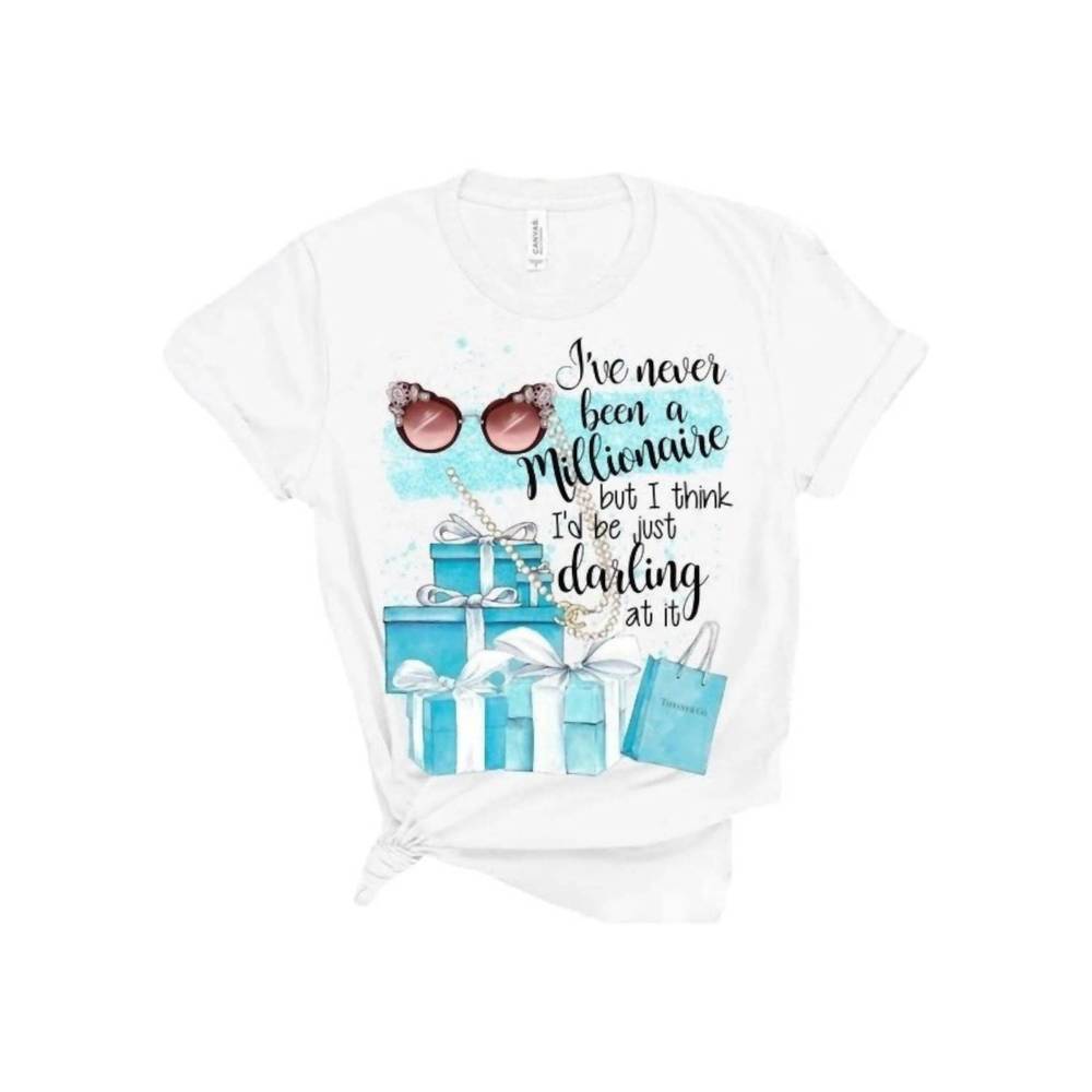 NEW ANNIE & ABBIE women's never been a millionaire top in white